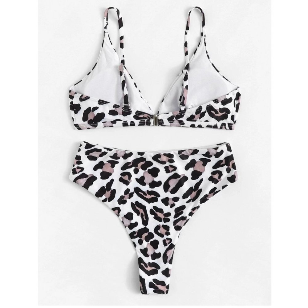 🏝🐆 Leopard High Waist Bikini - Picture 2 of 5